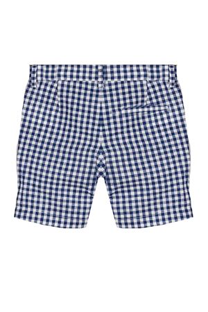 Bermuda a quadri in cotone e lino blu e bianco LITTLE BEAR KIDS | 3218QUADROBLU